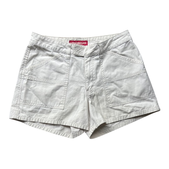 Vtg Y2K Union Bay Light Khaki Tan Short Shorts Cargo Low-Rise 5 - Picture 1 of 3